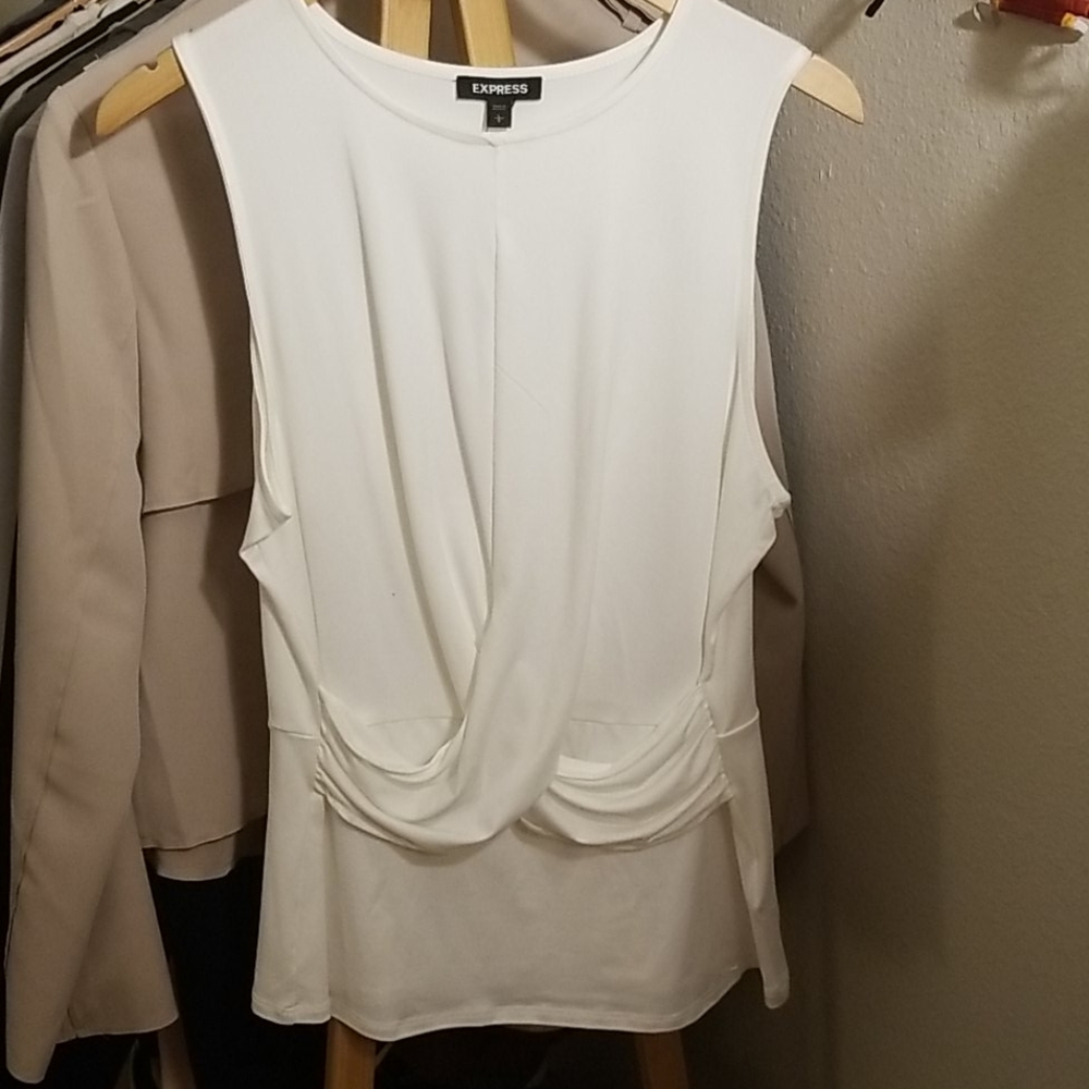 Express work attire tank. Size large. White